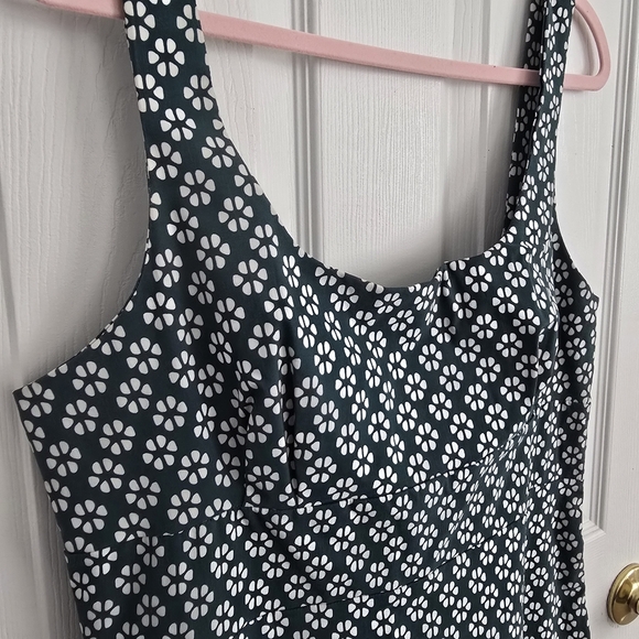 Anthropologie floral green dress size L - Picture 6 of 13